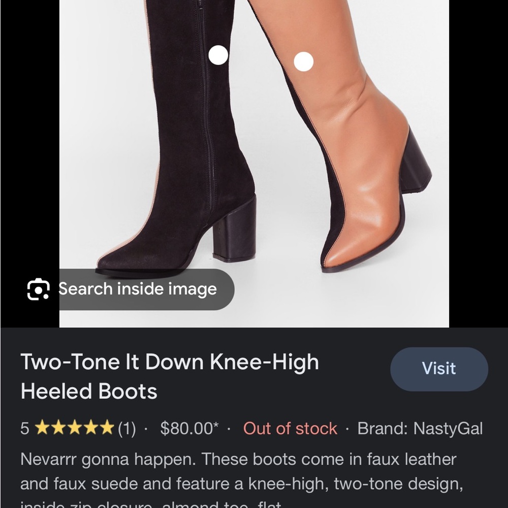 Nasty Gal boots (size 7 but fits like an 8) - Picture 2 of 7